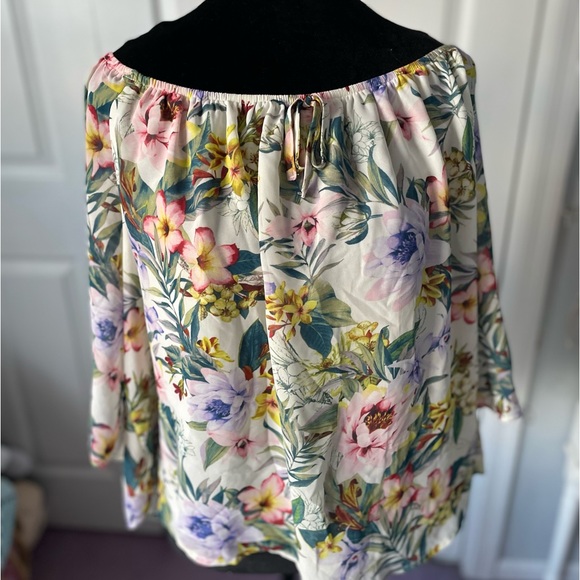 Forver21 Plus Off-the-Shoulder Floral Top Size 1X - Picture 1 of 7